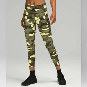 lululemon athletica Women's Green Camo Leggings